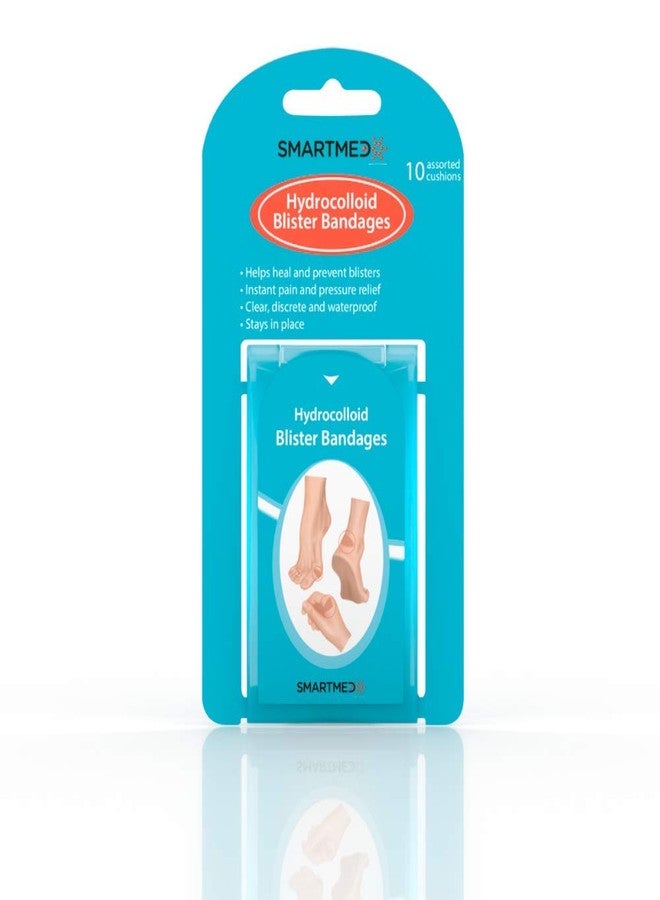 SMARTMED Blister Bandages (10 Assorted) Wound Care Patches – Waterproof Hydrocolloid Pads for Blister Prevention and Protection - Image 3